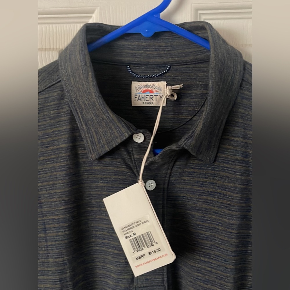 Faherty Pima cotton polo shirt men’s size medium